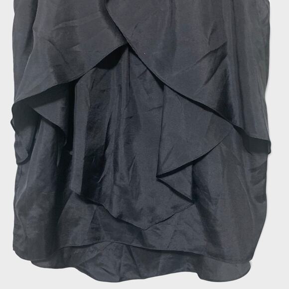 Whistle & Flute Silk Tiered Overlapping Ruffles Tank Crew Neck Back Zipper XS - Picture 3 of 8